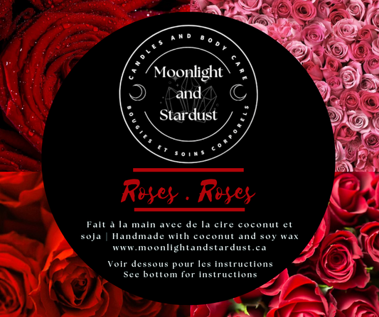 * 1 left * Regular Scent : Roses / 10oz / Wood wick