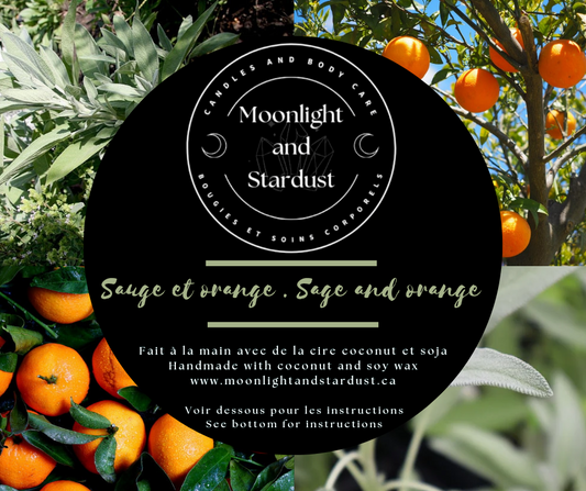 * 1 left * Regular Scent : Sage and orange / 4oz / wood